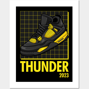 AJ 4 Retro Thunder Sneaker Posters and Art